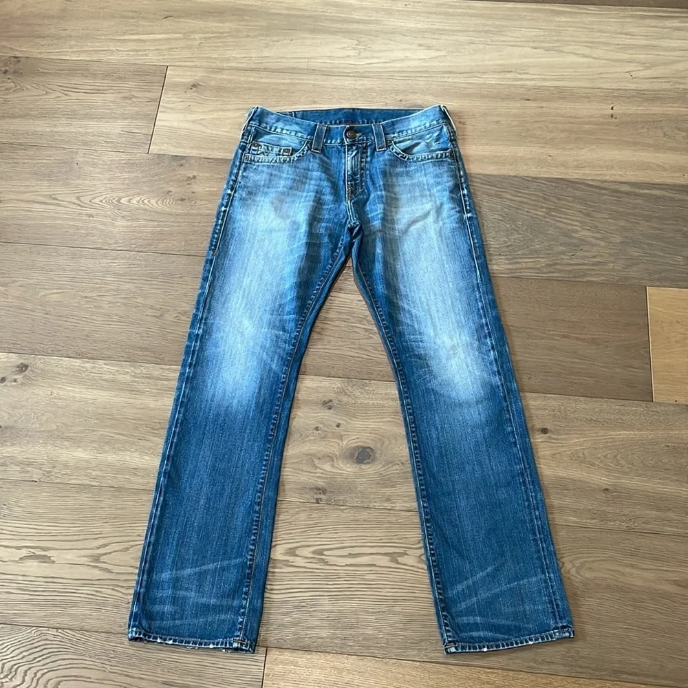 True Religion Men’s Ricky Relaxed Straight Jeans 32x33